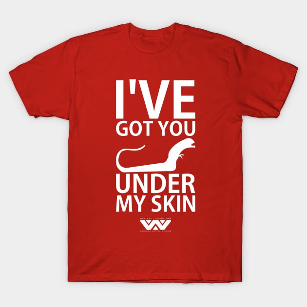 Under my skin white T-Shirt by LordDanix